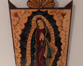 Our Lady of Guadalupe Wooden Plaque