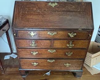 Antique English Walnut Secretary Desk