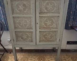 Pie Safe or Cellarette with Punched Tin Panels