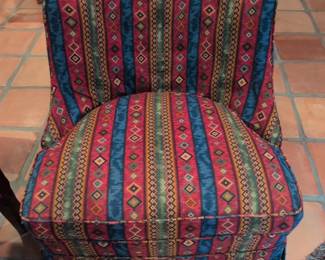 Southwestern Geometric Upholstered Club Chair