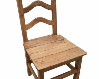 Rustic Wooden Ladder Back Chair
