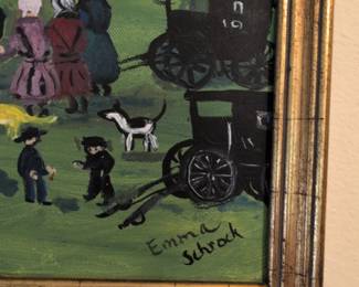 Emma Schrock The Wedding Day Folk Art Painting second image