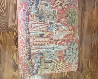 Tapestry Footstool Ottoman