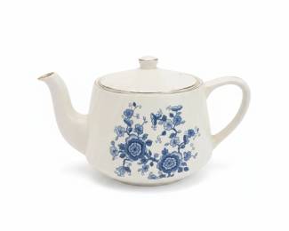 Blue Floral Pattern Ceramic Teapot