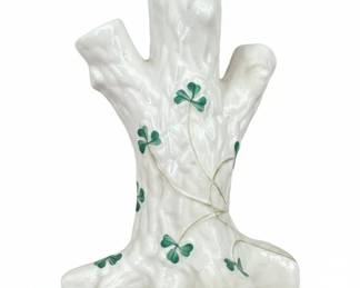 Belleek Porcelain Shamrock Figural Vases second image