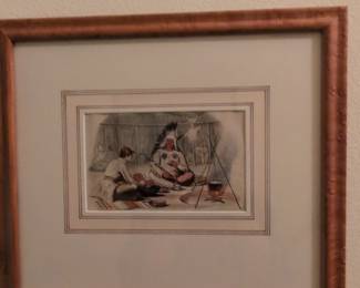Antique John Harmon Cassel Angel Chromolithograph