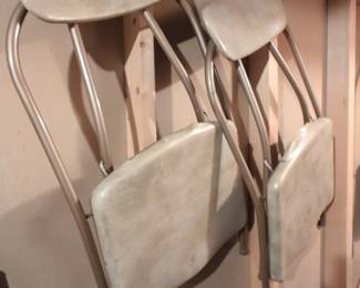 Vintage Hamilton Cosco Stylaire Metal Folding Chairs