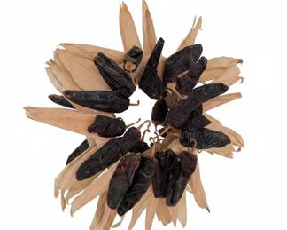 Dried Chile Pepper and Corn Husk Wreath