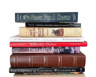 Collection of Historical Books on Colonial America and Culinary Arts