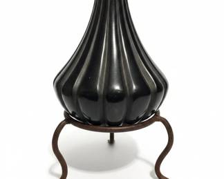 Santa Clara Pueblo Blackware Pottery Vase by Jody Lincoln Tafoya