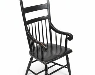 Nichols and Stone Black Windsor Armchair