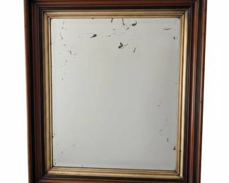 Vintage Faux Burl Wood Framed Mirror second image