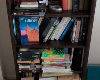 Assorted Books and Bookshelf