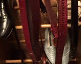 Assorted Leather Belts and Shoes including Quillin Leather Belt