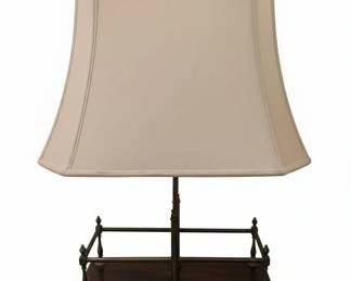 Vintage Stiffel Brass and Wood Table Lamp