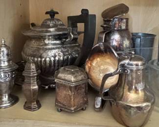 Assorted SilverPlated Tableware and Serving Pieces