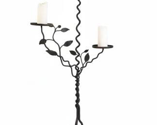 Wrought Iron Tree Form Candelabra