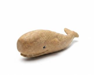 Carved Wood Sperm Whale Figurine