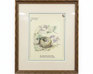 Edith Holden The Country Diary of an Edwardian Lady May Art Print