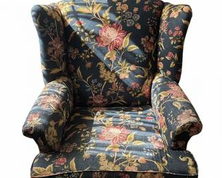 Floral Chintz Wingback Chair