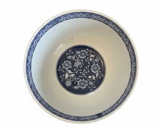 Blue and White Porcelain Serving Bowl