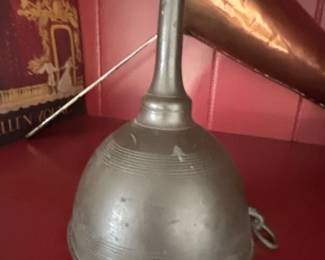 Pewter Wine Funnel with Hanging Ring