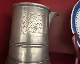 Engraved Pewter Tankard