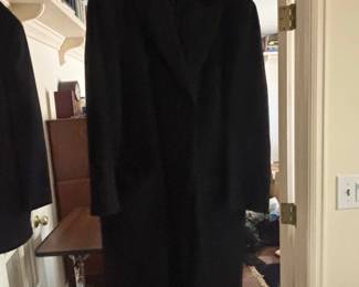 Mens Black Wool Overcoat