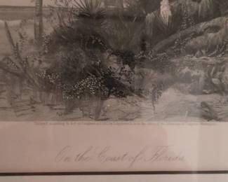 On the Coast of Florida Engraving by Robert Hinschelwood second image