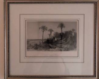 On the Coast of Florida Engraving by Robert Hinschelwood