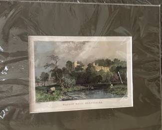 Haddon Hall, Derbyshire Engraving