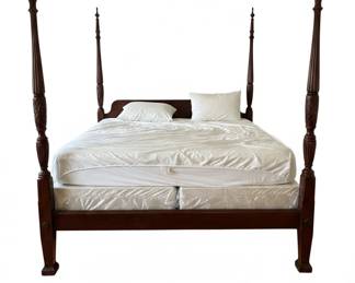 Ethan Allen Charleston Style Queen Size Four Poster Rice Bed