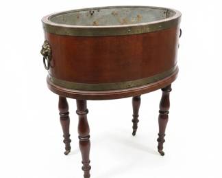 Antique George III BrassBound Mahogany Wine Cooler