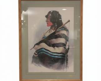 Framed Print of Kiasax, Piegan Blackfeet Man by Karl Bodmer