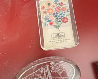 Cannon Mills Floral Souvenir Paperweight