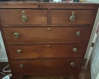 Antique Sheraton Style Mahogany Chest of Drawers