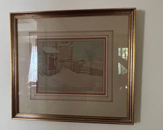 Currier Ives The Last Home of the Hunter Lithograph