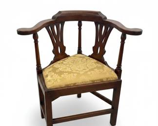 Chippendale Style Mahogany Corner Chair