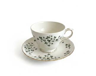 Vintage Royal Tara Shamrock Teacup and Saucer