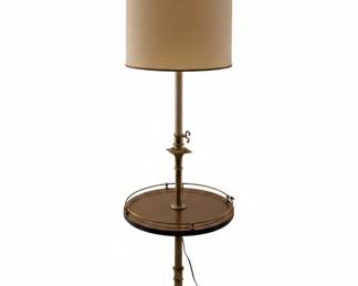 Vintage Stiffel Brass Floor Lamp with Ashtray Table