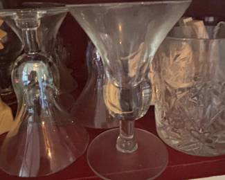Clear Glass Footed Compote or Dessert Bowl