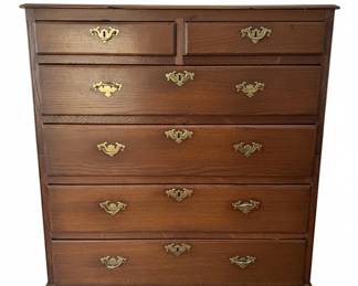 Antique George III Style Oak Chest of Drawers