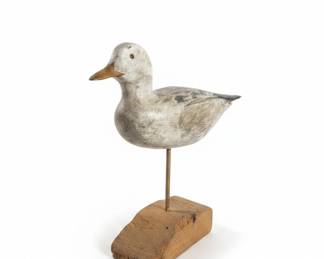 Vintage Hand Carved Wooden Seagull Decoy