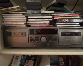JVC TDW Double Cassette Deck with CD Collection