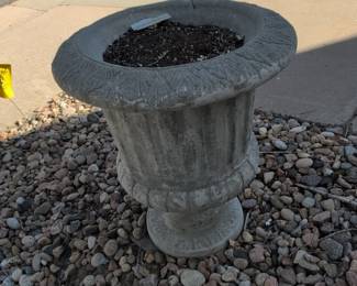 Concrete Urn Planter with Fluted Design