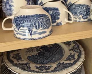 Spode Blue Italian China Set