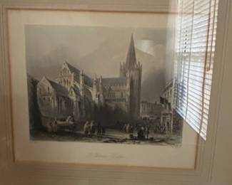 St. Patricks Cathedral, Dublin Etching