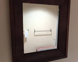 Rustic Wooden Framed Wall Mirror