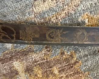 Antique Blue and Gilt Officers Sword