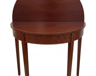 Federal Style Mahogany Demilune Console Table